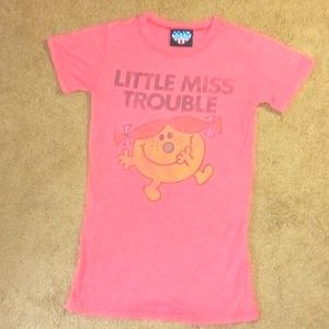 Junk food little miss trouble pink tee